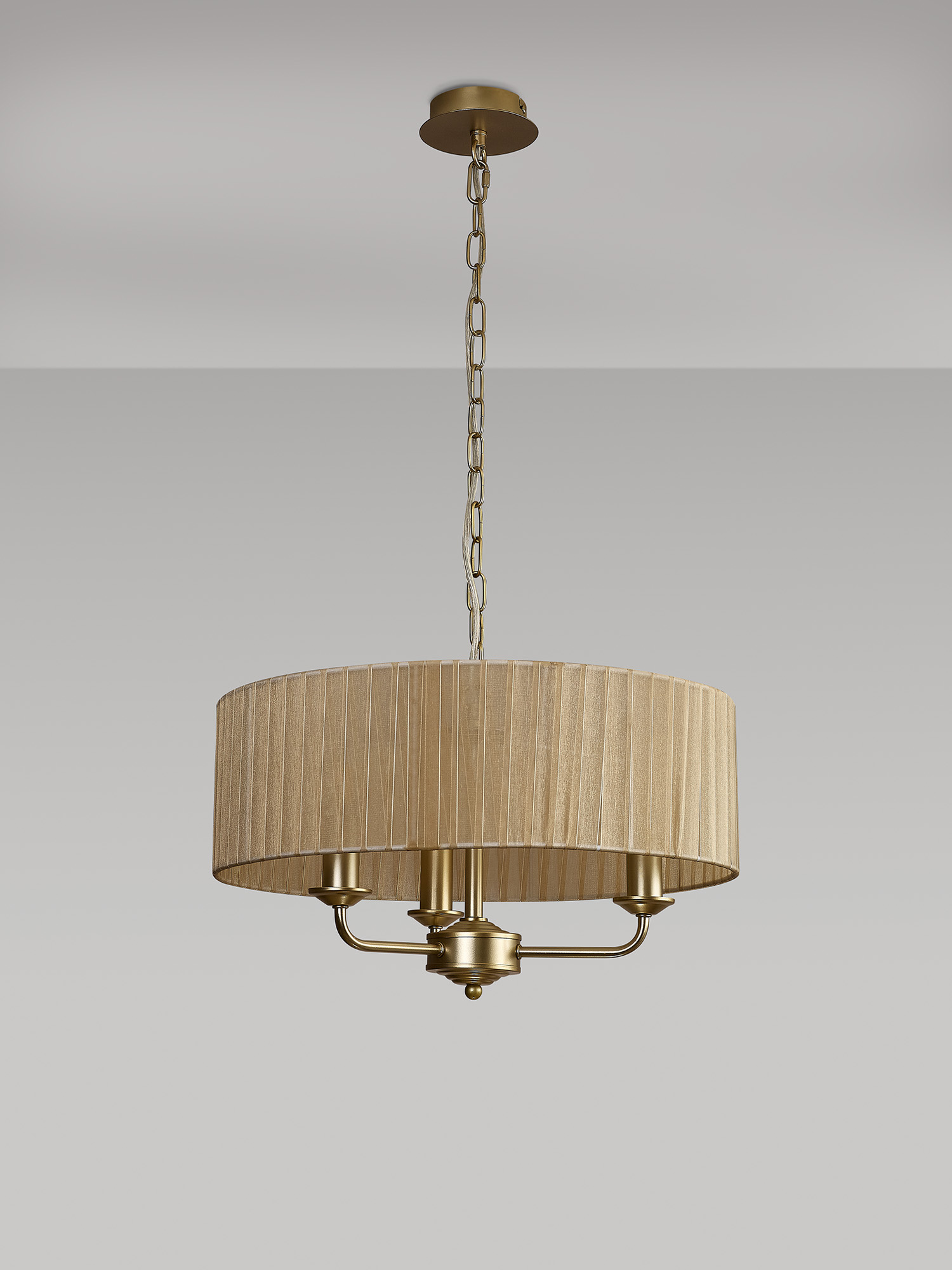 Banyan 45cm 3 Light Pendant Champagne Gold, Soft Bronze DK0963  Deco Banyan